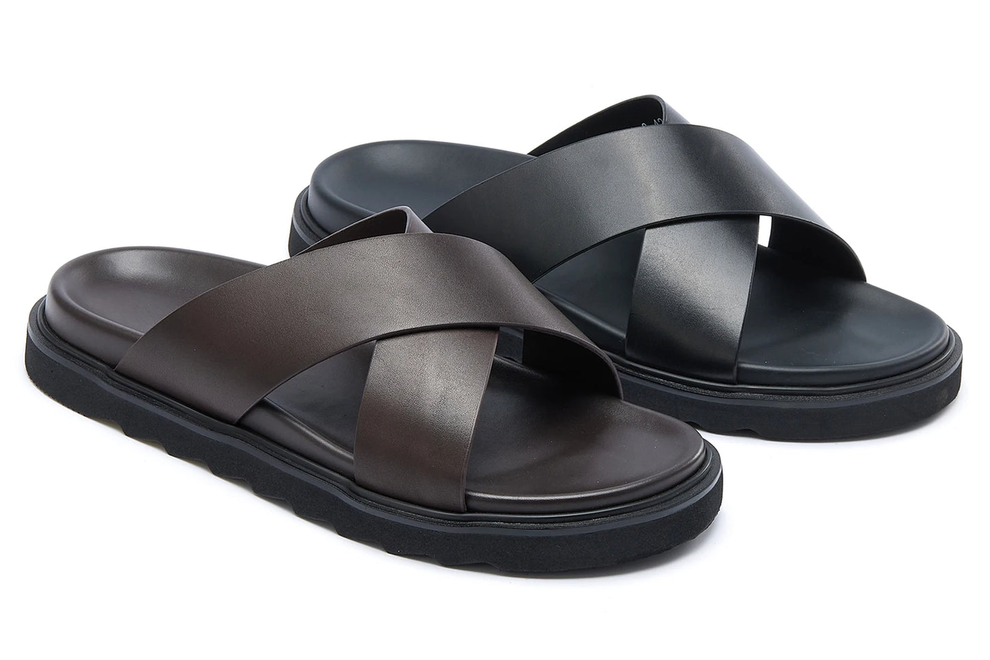 Elegant Men's Leather Comfort Sandals