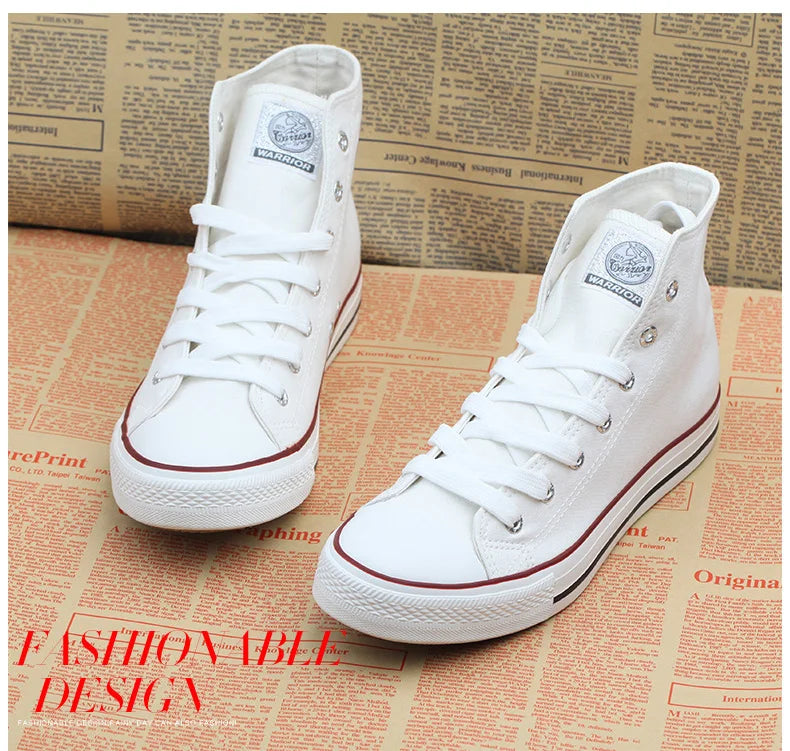 Unisex High-Cut Vulcanized Canvas Sneakers