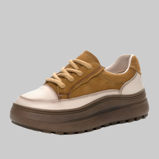 Retro Mixed Leather Sneakers